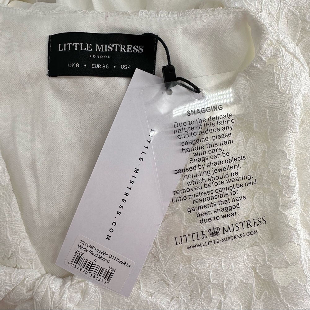 Little Mistress Lacing Down the Aisle Midaxi Dress size US 4 Long Sleeves Modest - Picture 11 of 16